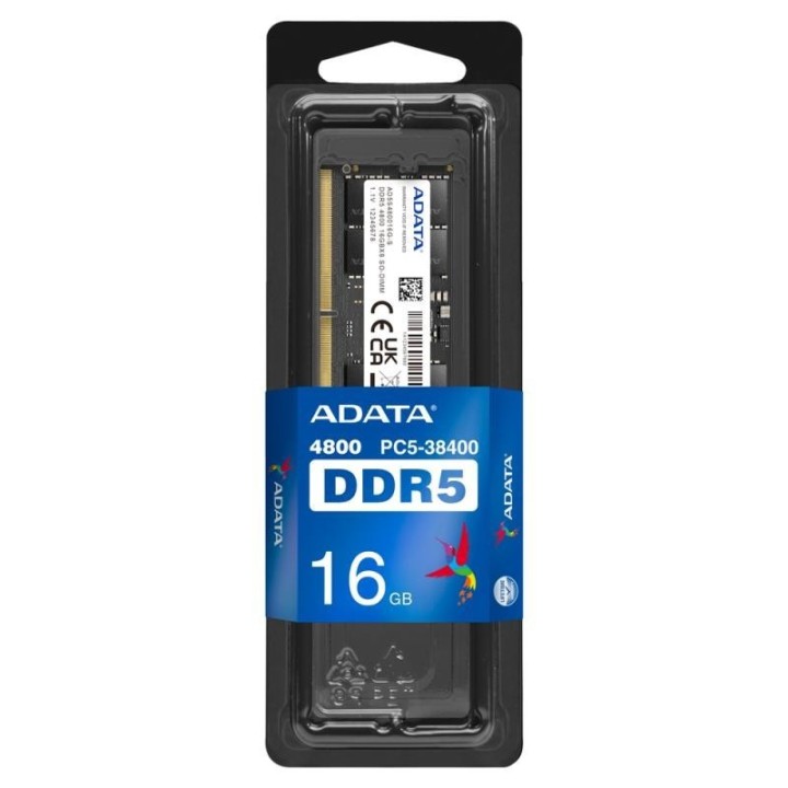 Mémoire ADATA Standard 16 Go (1 × 16 Go) DDR5 4800 | Ordiland