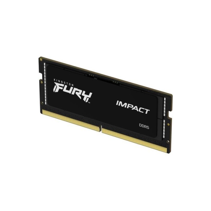 Mémoire Kingston FURY Impact 16 Go (1 × 16 Go) DDR5 5600 MHz CL40 SO-DIMM Noir
