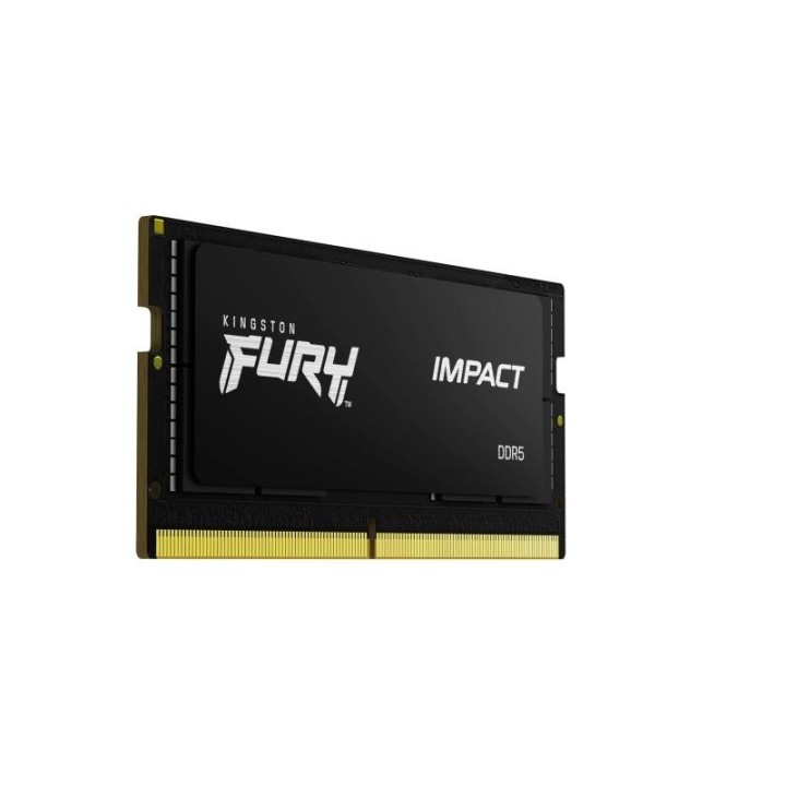 Mémoire Kingston FURY Impact 16 Go (1 × 16 Go) DDR5 5600 MHz CL40 SO-DIMM Noir