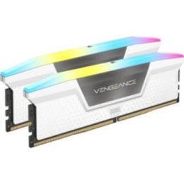 Mémoire Corsair Vengeance RGB 32 Go (2 × 16 Go) DDR5 6000 MHz CL30 Blanc