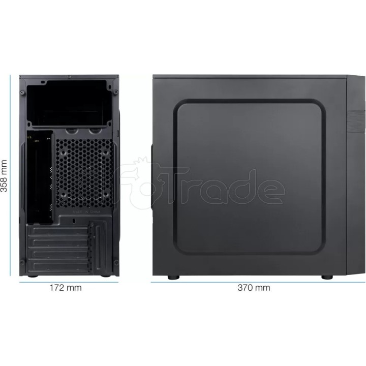 Boîtier Mini Tour Micro ATX TooQ TQC-4701U3C-B (Noir) | Ordiland
