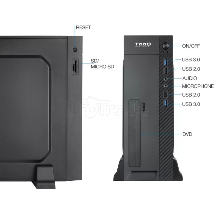 Boîtier Mini Tour Micro ATX TooQ TQC-3008U3C + | Ordiland