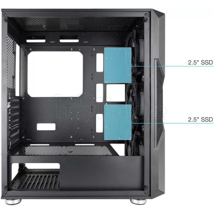 Boîtier Moyen Tour E-ATX TooQ NightCity TQGCC103 RGB | Ordiland
