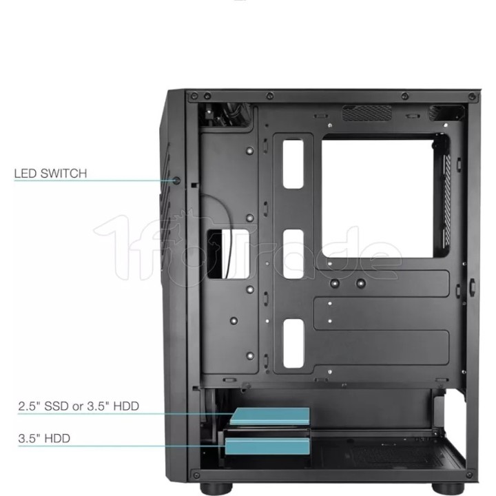 Boîtier Moyen Tour ATX TooQ BioHazard TQGCC102 RGB | Ordiland