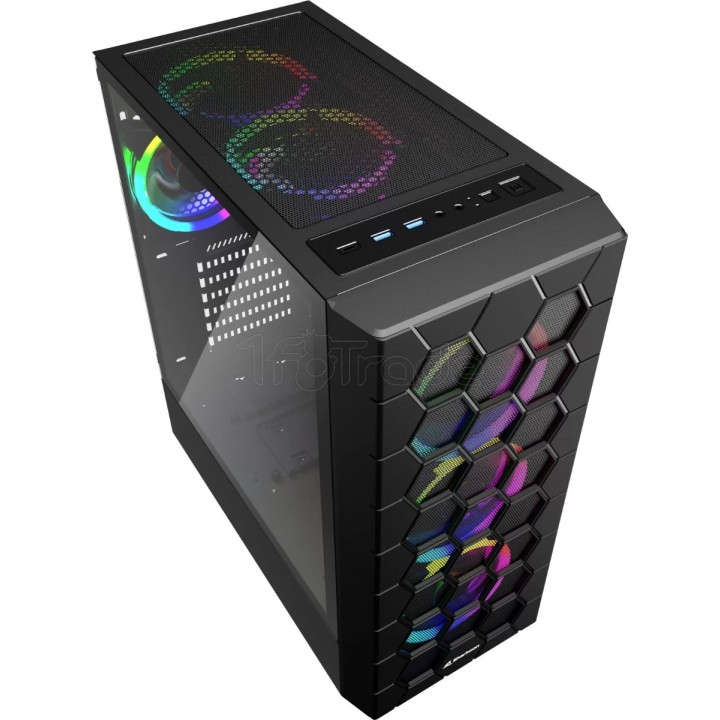 Boîtier Moyen Tour ATX Sharkoon Hex RGB avec panneau | Ordiland