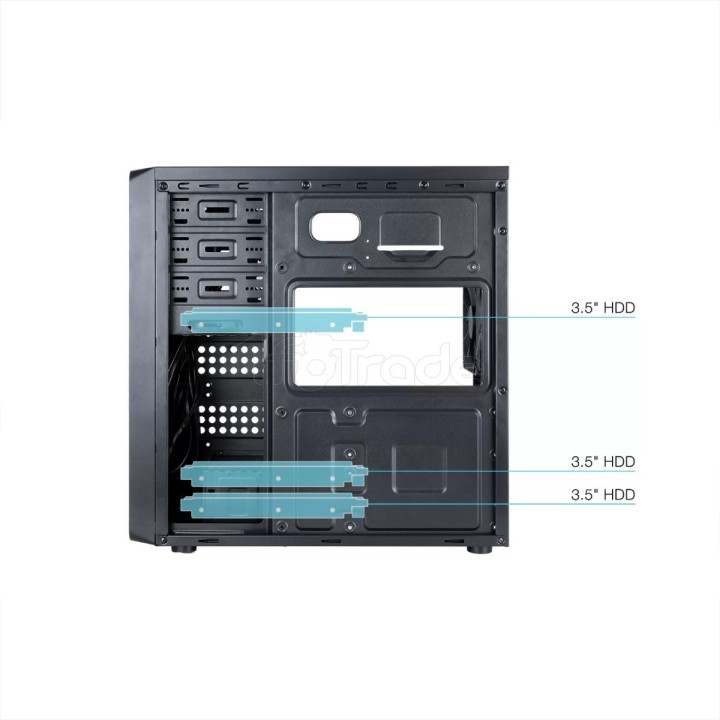 Boîtier Moyen Tour ATX TooQ TQC-5701U3C (Noir) | Ordiland