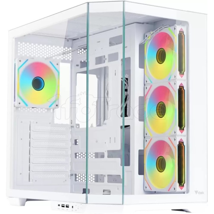 Boîtier Moyen Tour ATX iTek Dark Cave Aku RGB avec | Ordiland