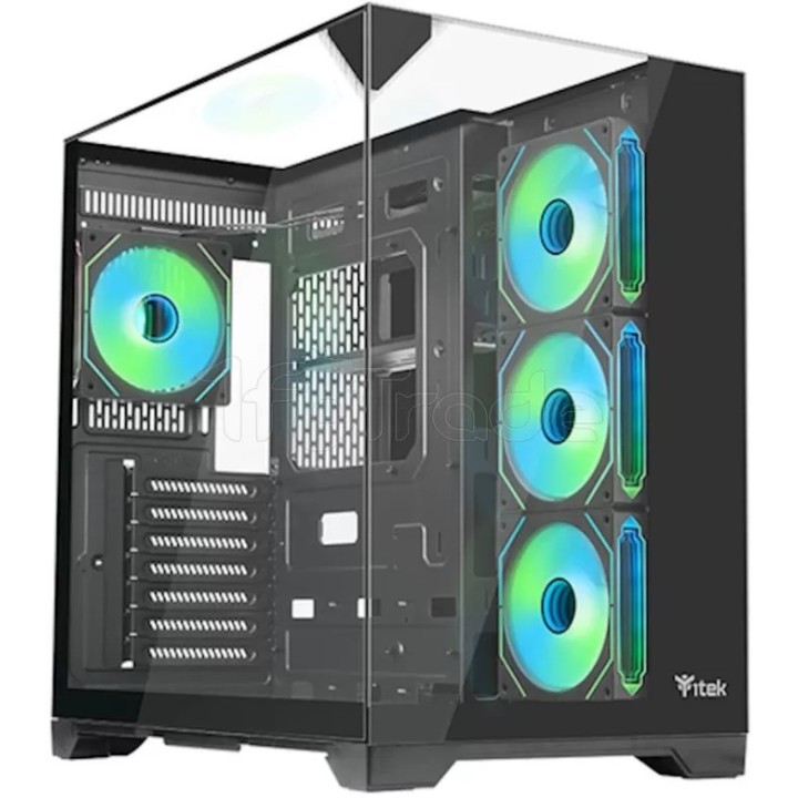 Boîtier Moyen Tour ATX iTek Dark Cave Pano RGB avec | Ordiland