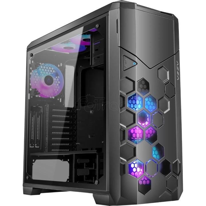 Boîtier Moyen Tour E-ATX Azza Storm RGB avec panneau | Ordiland