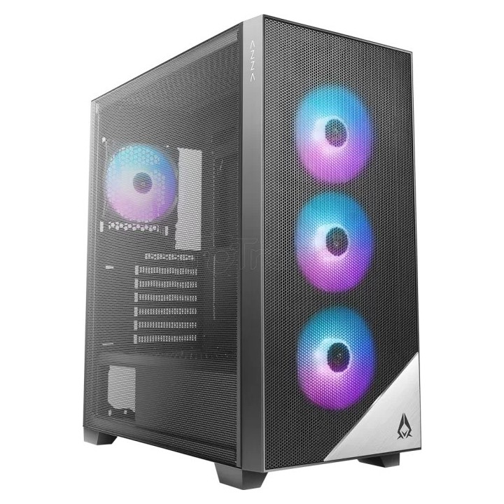 Boîtier Moyen Tour ATX Azza Aero RGB (Noir) | Ordiland