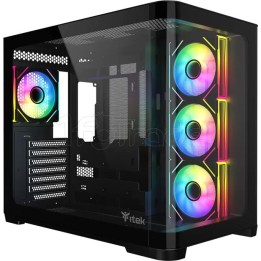 Boîtier Moyen Tour ATX iTek Dark Cave Curved (Noir) | Ordiland