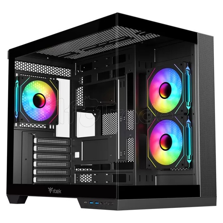 Boîtier Moyen Tour ATX iTek Dark Cave DS RGB avec | Ordiland