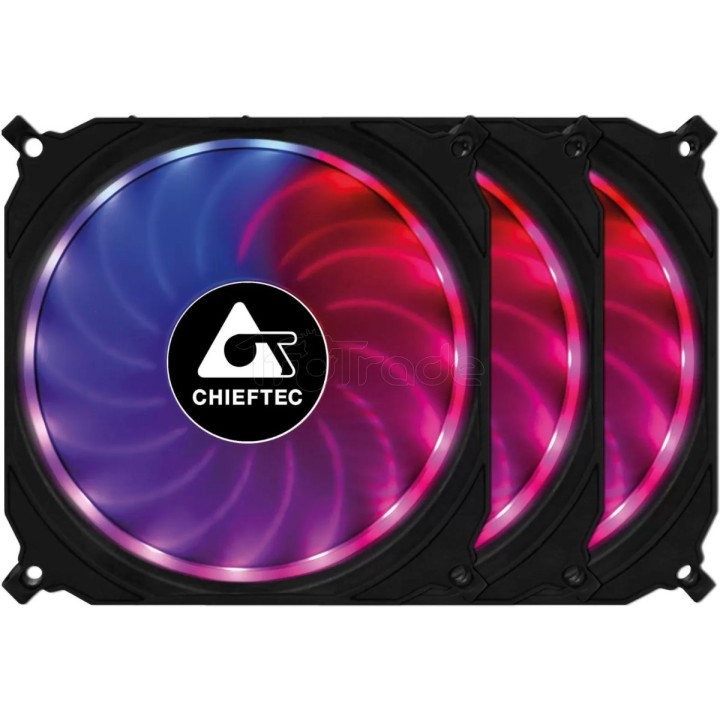 Lot de 3 Ventilateurs de boîtier Chieftec Tornado RGB | Ordiland