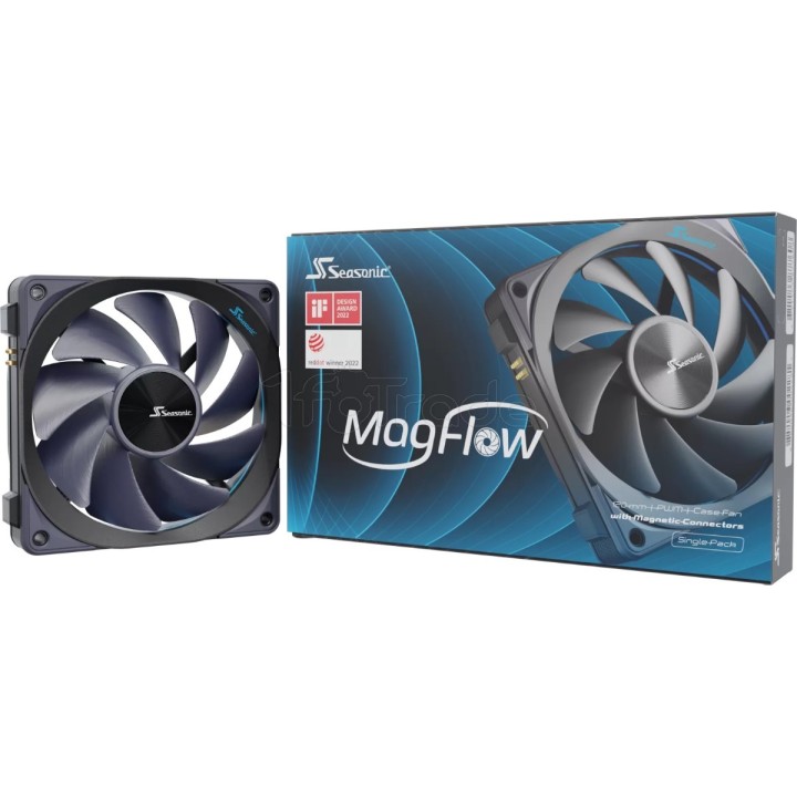Ventilateur de boîtier Seasonic MagFlow - 12cm (Noir) | Ordiland