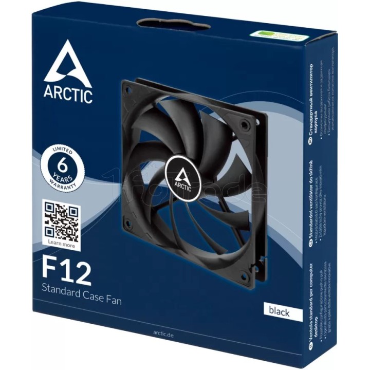 Ventilateur de boîtier Arctic F12 - 12cm (Noir) | Ordiland