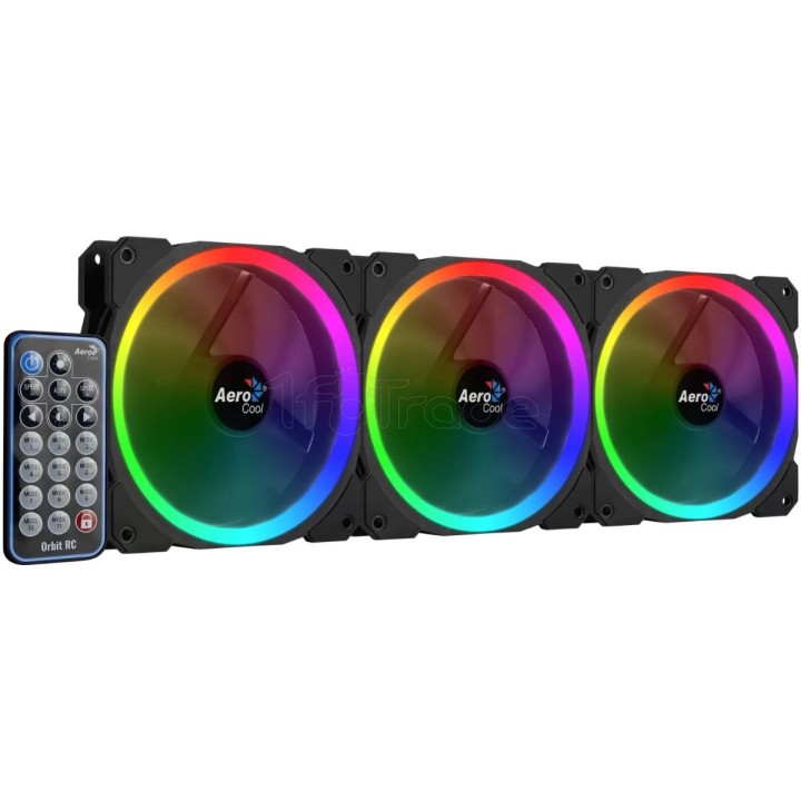 Lot de 3 Ventilateurs de boîtier AeroCool Orbit RC | Ordiland