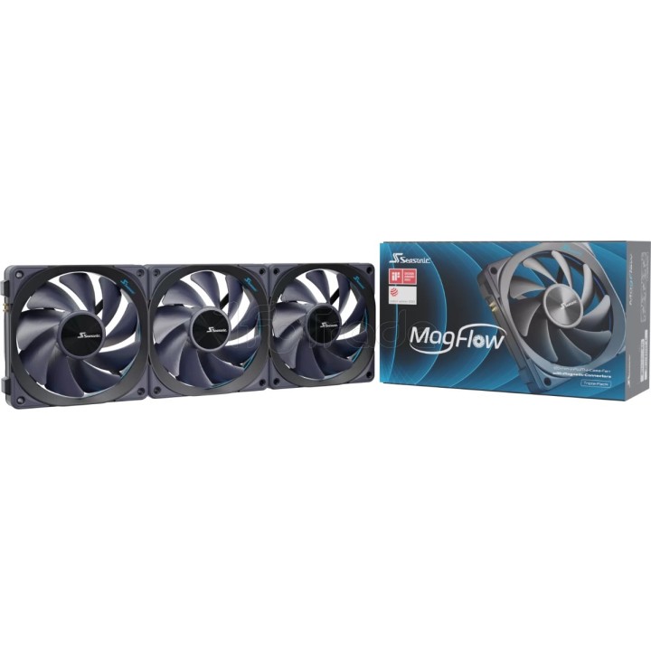 Lot de 3 Ventilateurs de boîtier Seasonic MagFlow | Ordiland