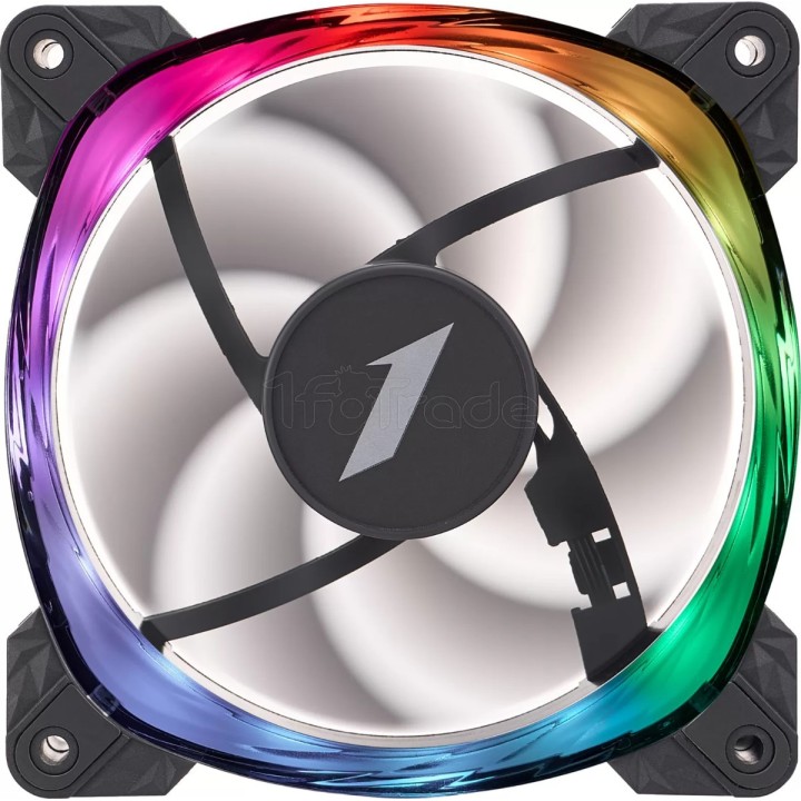 Ventilateur boîtier 1stPlayer FS7 RGB - 12cm (Noir) | Ordiland