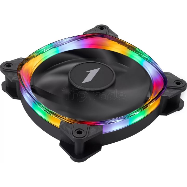 Ventilateur boîtier 1stPlayer FS7 RGB - 12cm (Noir) | Ordiland