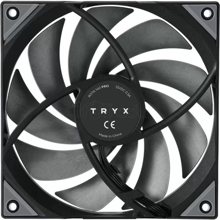 Ventilateur de boîtier Tryx Rota Pro - 14cm (Noir) | Ordiland