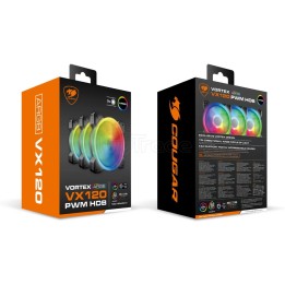Lot de 3 Ventilateurs de boîtier Cougar Vortex VX RGB | Ordiland