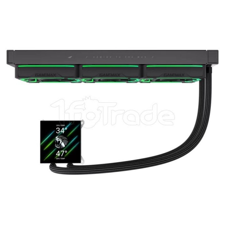 Kit Watercooling AIO Gamemax Hailstorm 360mm (Noir) | Ordiland