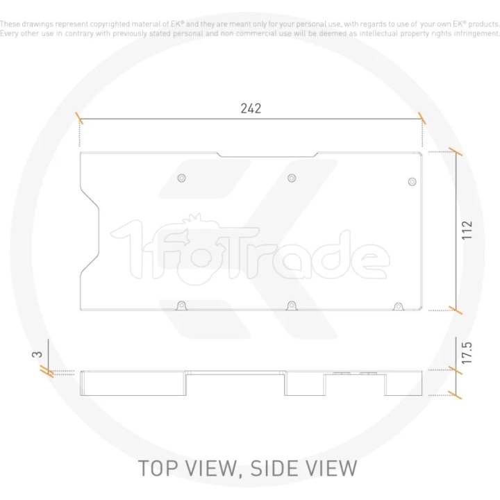 Plaque arrière Waterblock GPU Ekwb EK-Quantum Vector² | Ordiland
