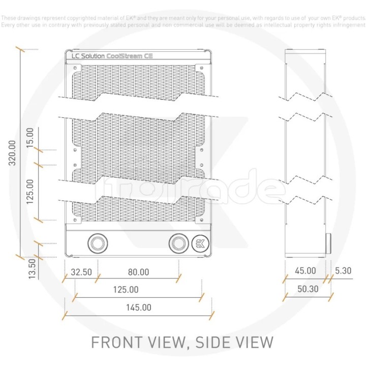 Radiateur pour watercooling Ekwb EK-CoolStream CE | Ordiland
