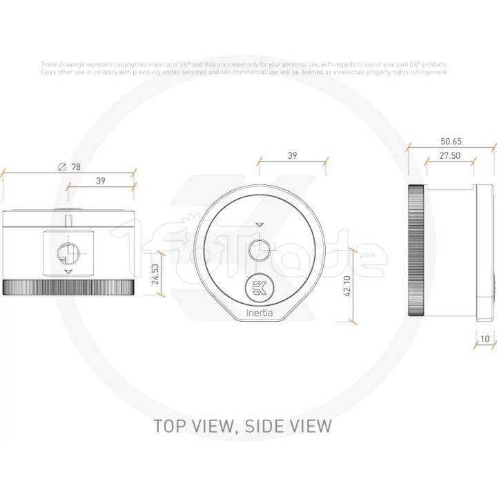 Réservoir Ekwb EK-Quantum Inertia D5 Body RGB (Noir) | Ordiland
