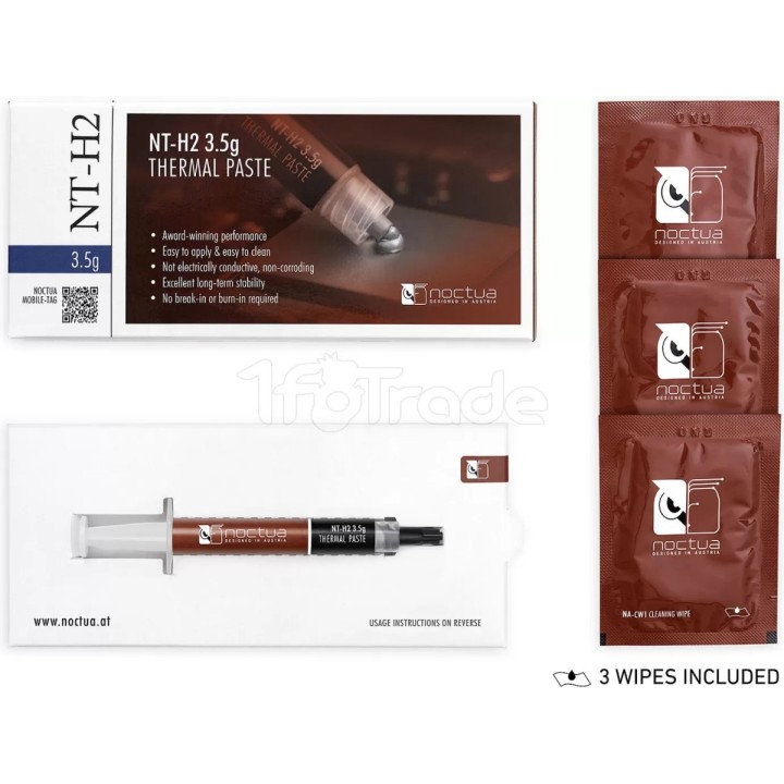 Pâte thermique Noctua NT-H2 - 3,5g | Ordiland