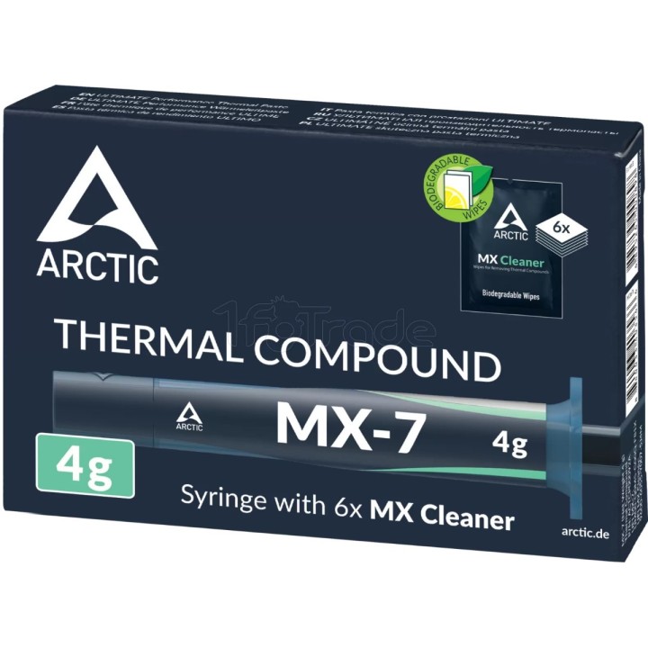 Pâte thermique Arctic MX-7 - 4g avec nettoyants | Ordiland