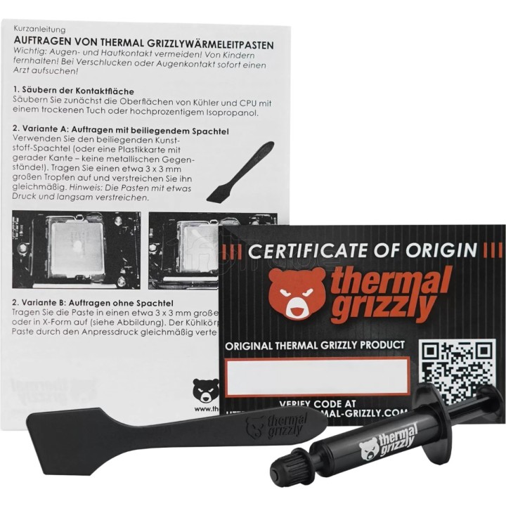 Pâte thermique Thermal Grizzly Hydronaut 1g | Ordiland