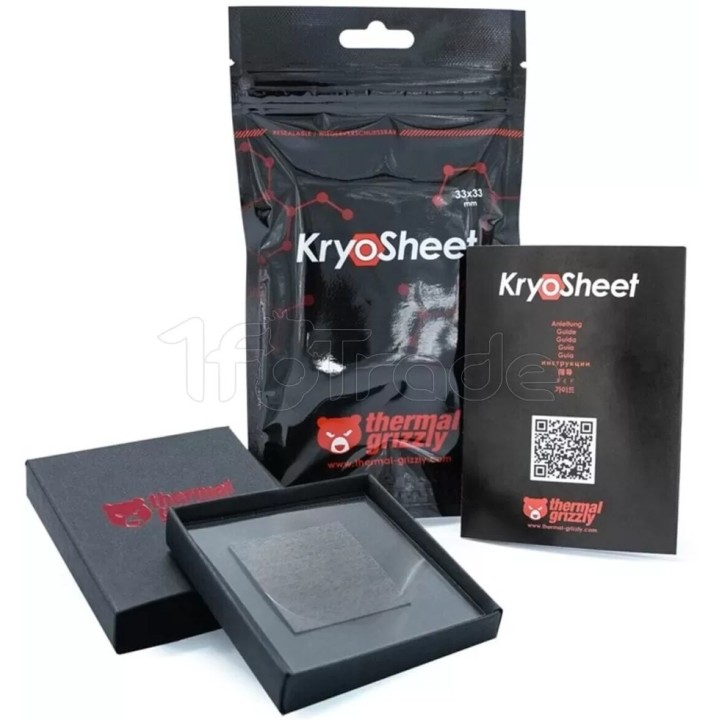 Pad Thermique Thermal Grizzly KryoSheet 33x33x0,2 mm | Ordiland