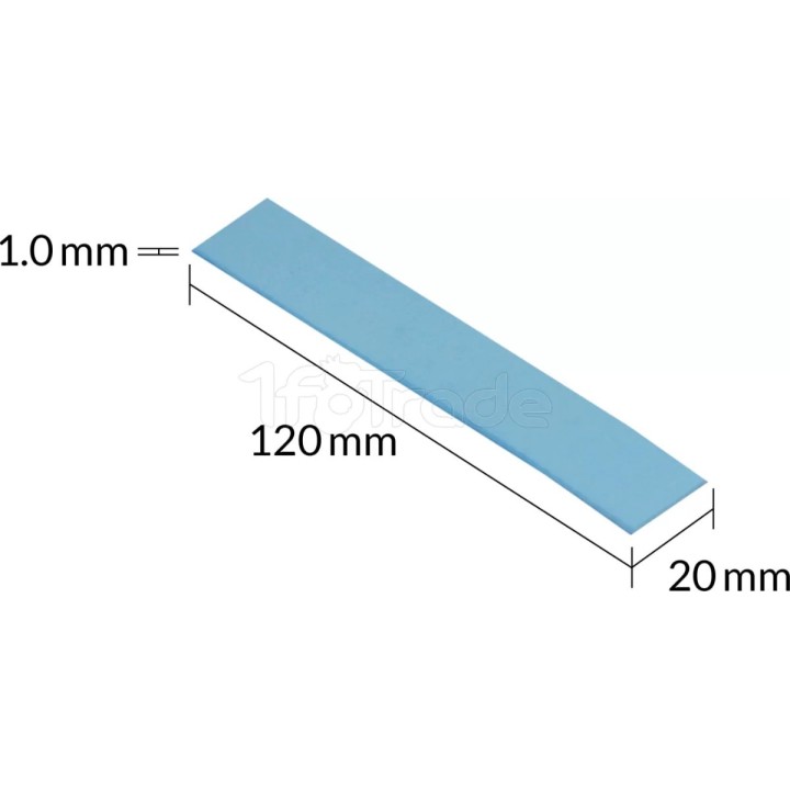 Lot de 4 Pads thermiques Arctic TP-3 120x20x1mm (Bleu) | Ordiland