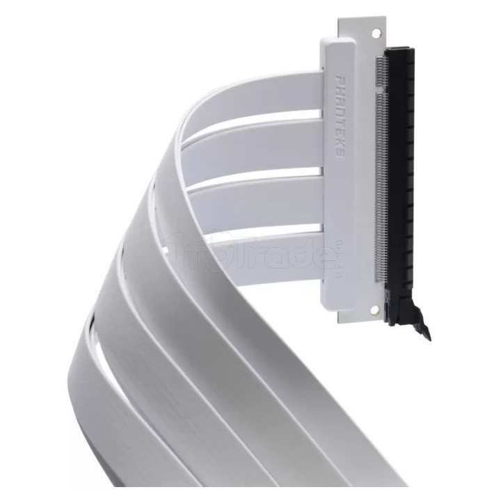 Riser PCIe 4.0 16X Phanteks Flatline 180° 30cm (Blanc) | Ordiland