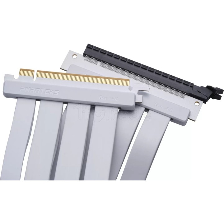 Riser PCIe 4.0 16X Phanteks Flatline 180° 30cm (Blanc) | Ordiland