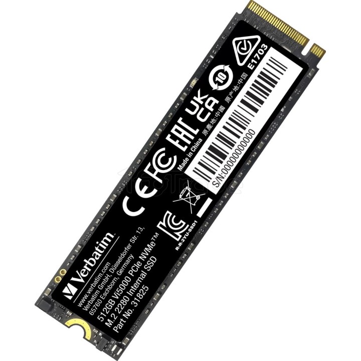 Disque SSD Verbatim Vi5000 512Go - NVMe M.2 Type 2280 | Ordiland