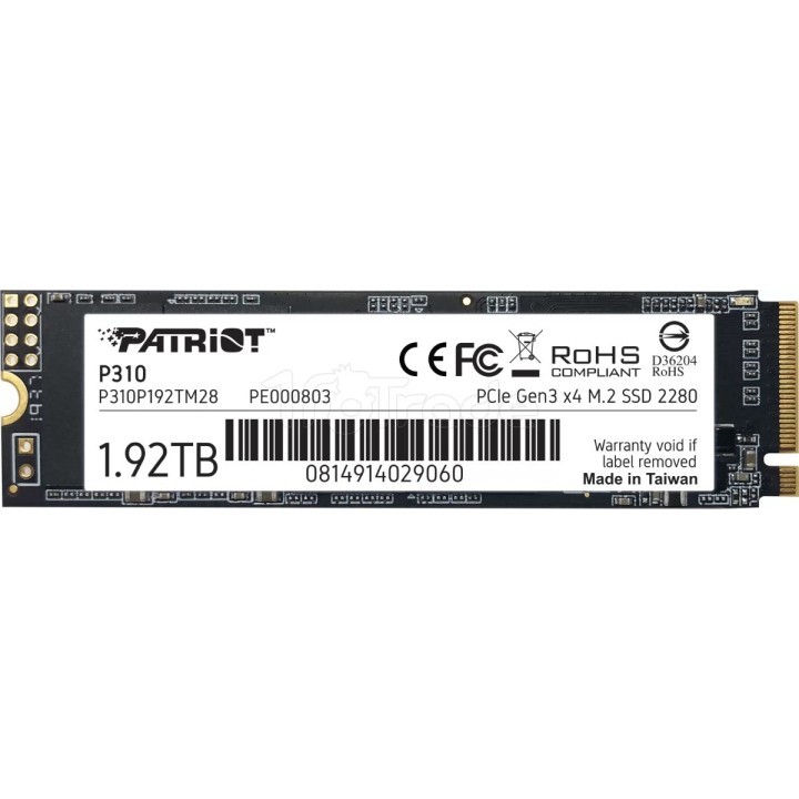 Disque SSD Patriot P310 2To - M.2 NVMe Type 2280 | Ordiland