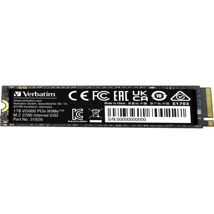 Disque SSD Verbatim Vi5000 1To - NVMe M.2 Type 2280 | Ordiland