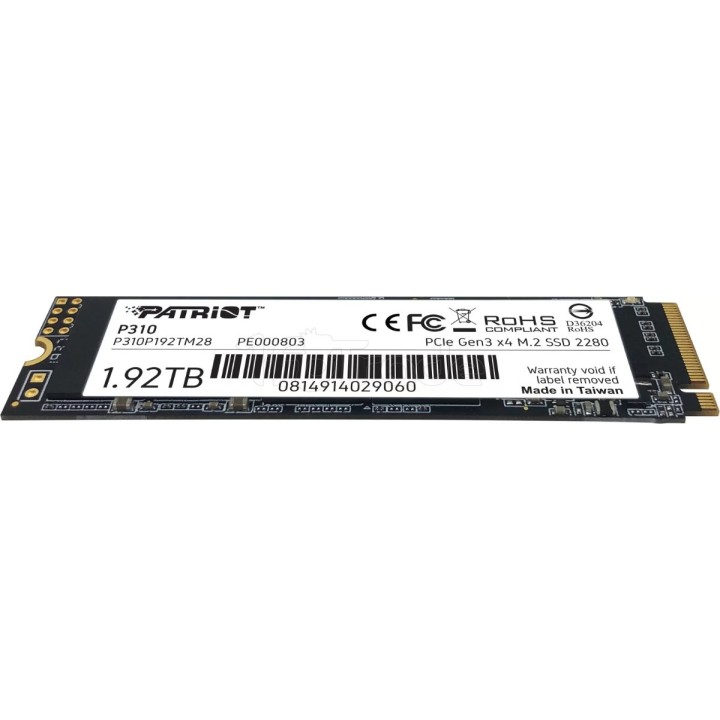 Disque SSD Patriot P310 2To - M.2 NVMe Type 2280 | Ordiland