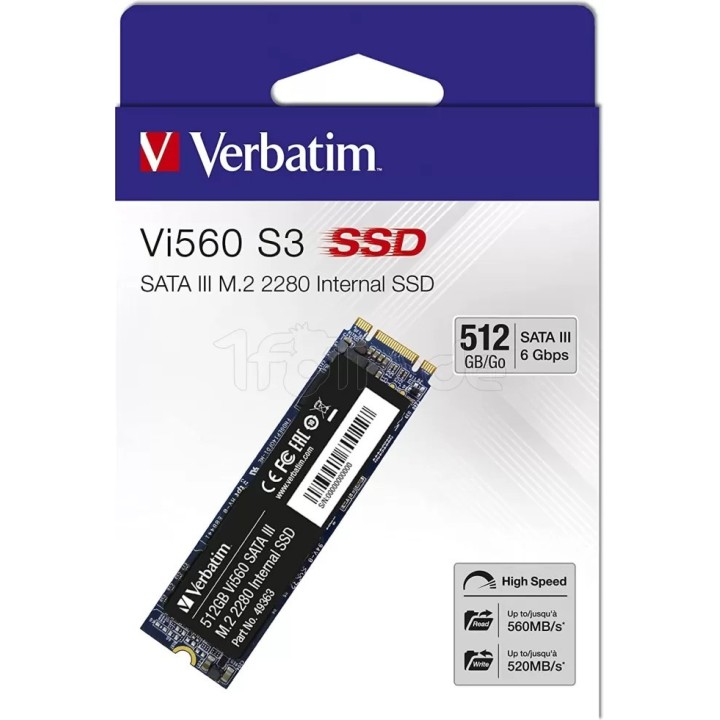 Disque SSD Verbatim Vi560 S3 512Go | Ordiland