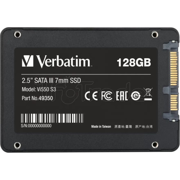 Disque SSD Verbatim Vi550 S3 128Go - S-ATA 2,5" | Ordiland