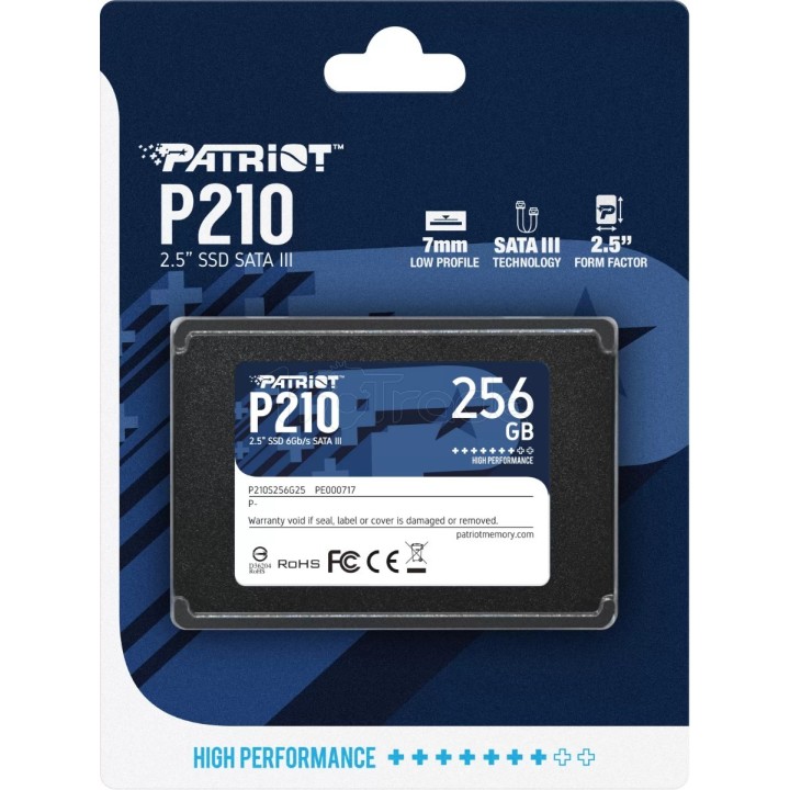 Disque SSD Patriot P210 256Go - S-ATA 2,5" | Ordiland