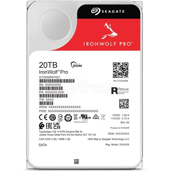Disque dur 3,5" Seagate IronWolf Pro 20To - S-ATA | Ordiland