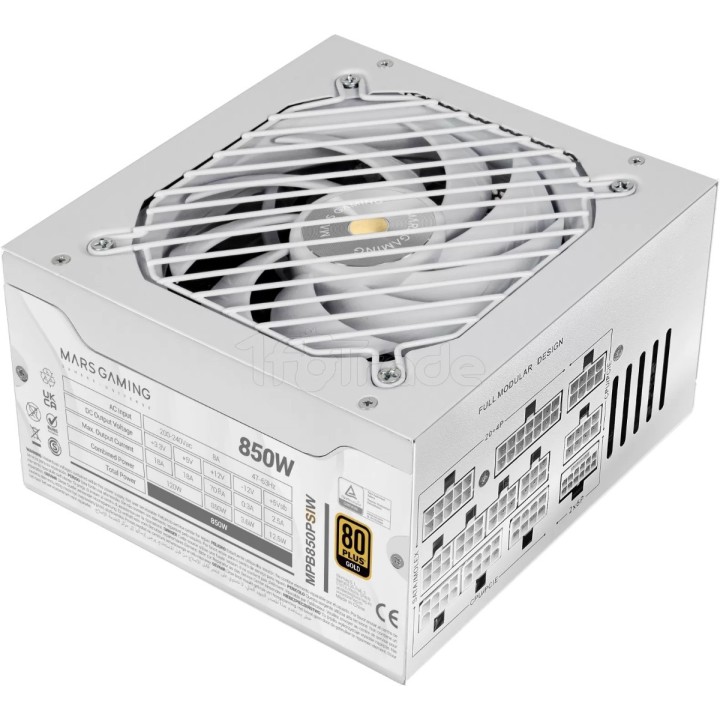 Alimentation ATX Mars Gaming MPB Pro-SI - 850W (Blanc) | Ordiland