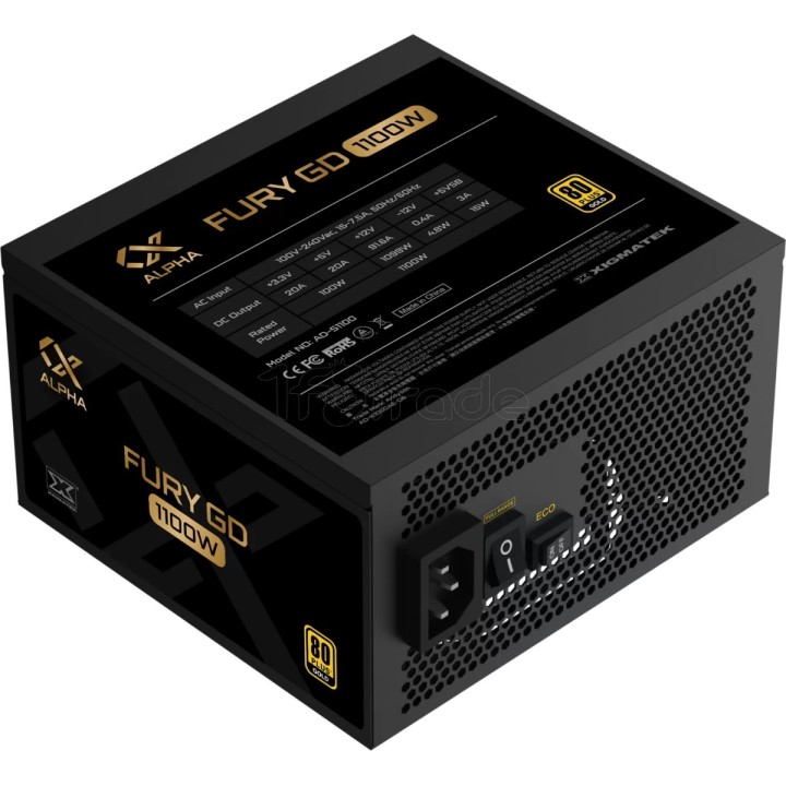 Alimentation ATX Xigmatek Fury GD - 1100W (Noir) | Ordiland