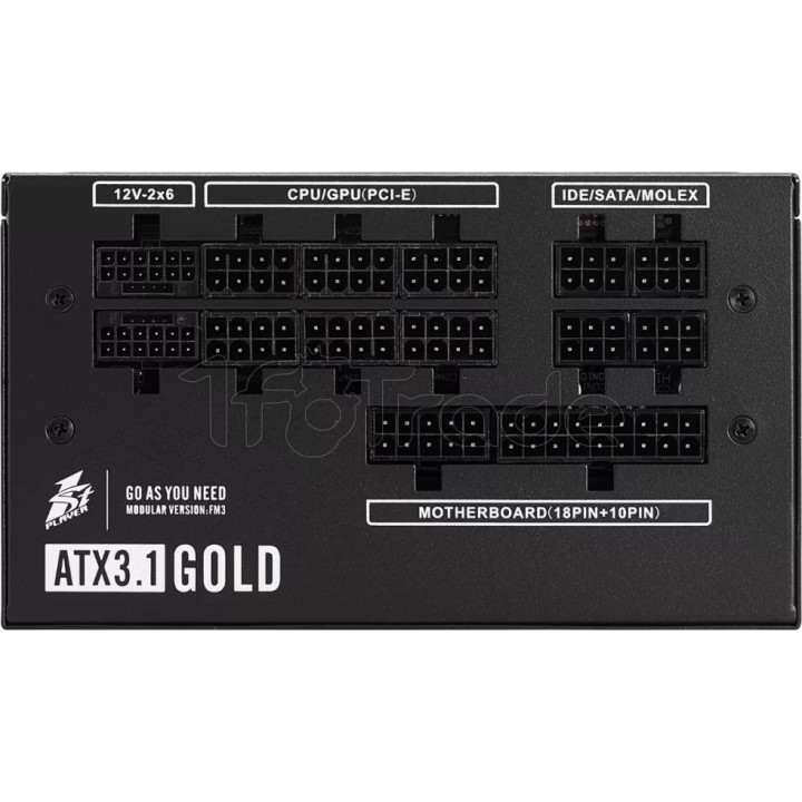 Alimentation ATX 1stPlayer NGDP Gold - 1200W (Noir) | Ordiland