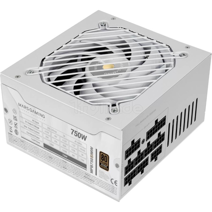 Alimentation ATX Mars Gaming MPB-SIM - 750W (Blanc) | Ordiland