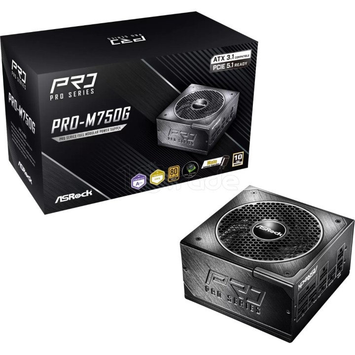 Alimentation ATX ASRock Pro-MG - 750W (Noir) | Ordiland