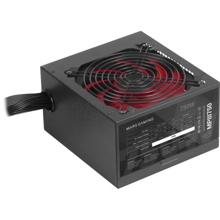 Alimentation ATX Mars Gaming MPIII - 750W (Noir/Rouge) | Ordiland